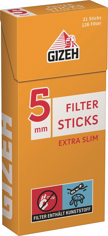 PreisPirat24 - Gizeh Filter-Sticks Extra Slim 5mm 10 Packungen á 126 Filter
